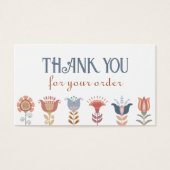 carte de remise fleurs d'art populaire de boho (Devant)