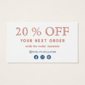 carte de remise fleurs d'art populaire de boho (Dos)