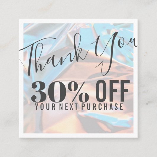 Carte de remise Holographique pour entreprise insp (Devant)