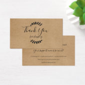 Carte de Remise Merci pour Acheter Kraft Rustique (Bureau)
