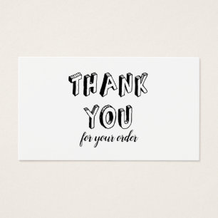 Carte de Remise Merci pour Votre Achat