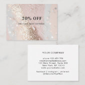 Carte de remise parties scintillant (Devant / Derrière)