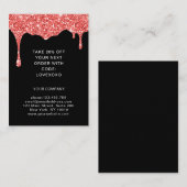 Carte de remise sur la Parties scintillant de cora (Devant / Derrière)