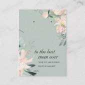 CARTE DE REMORQUAGE FLORALE MOM GRIS BLANC (Devant)