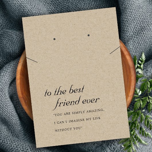 CARTE DE REMORQUE DE CADEAU DE L'AMI KRAFT RUSTIQU