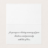 Carte de remplissage Merci personnalisée (Inside Unfolded)