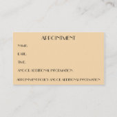 Carte de rendez-vous (Dos)