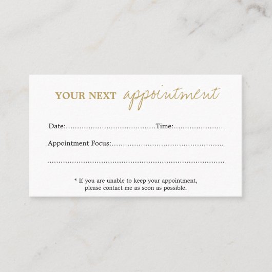 Carte de rendez-vous (Devant)