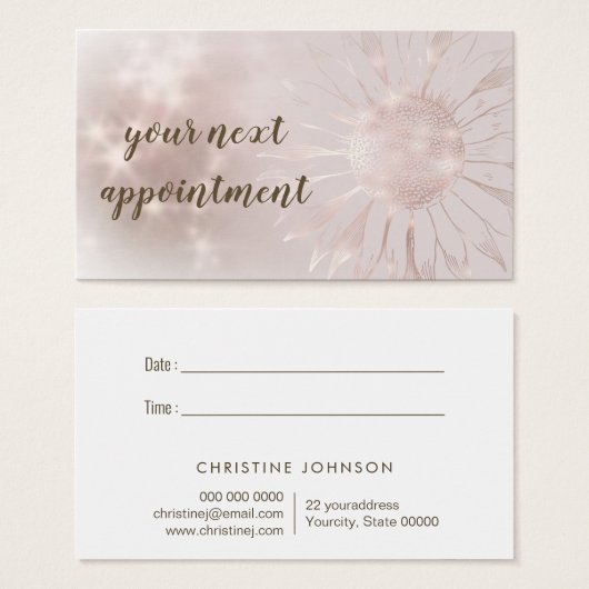 carte de rendez-vous (Devant & derrière)