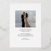 Carte de rendez-vous à conserver Simple Note FOIL (Verso)