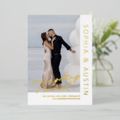 Carte de rendez-vous à conserver Simple Note FOIL (Debout devant)