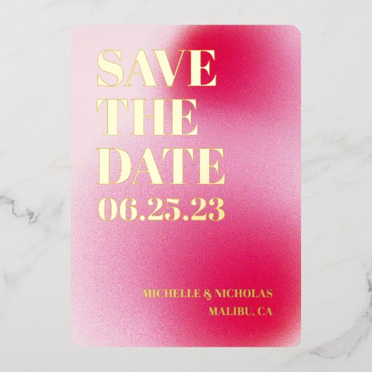Carte de rendez-vous à date minimale avec dégradé (Recto)