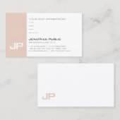 Carte De Rendez-vous À la mode élégant moderne de rappel simple de (Devant / Derrière)