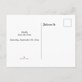Carte de rendez-vous à l'aquarelle de feuilles de  (Dos)