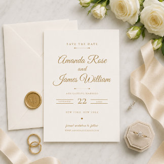 Carte de rendez-vous à l'esthétique minimale dorée