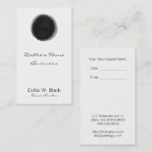 Carte de Rendez-vous à Points de Aquarelle Noire M (Devant / Derrière)