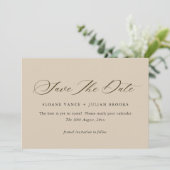 Carte de rendez-vous à sauver avec typographie mod (Debout devant)