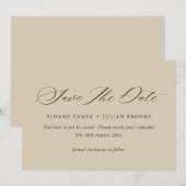 Carte de rendez-vous à sauver avec typographie mod (Devant / Derrière)