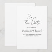 Carte de rendez-vous à sauver moderne avec écritur (Devant / Derrière)