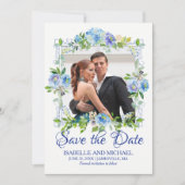 Carte de rendez-vous à save the date avec photo fl (Devant)