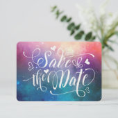 Carte de rendez-vous à typographie de nébuleuse co (Debout devant)