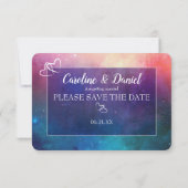Carte de rendez-vous à typographie de nébuleuse co (Dos)