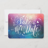 Carte de rendez-vous à typographie de nébuleuse co (Devant)