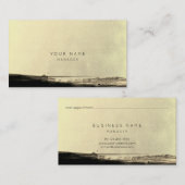 Carte de rendez-vous Abstraite Black Gold Jaune (Devant / Derrière)