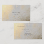 Carte de rendez-vous Abstraite en métal argenté (Devant / Derrière)