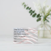 Carte De Rendez-vous Accountant Patriotic Appointment Reminder  (Debout devant)