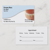 Carte De Rendez-vous Affaires Cards_2 de dentiste (Devant / Derrière)