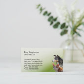 Carte De Rendez-vous Affaires de vétérinaire de chat et de chien (Debout devant)