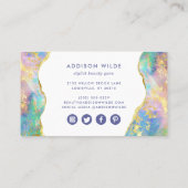 Carte de rendez-vous affaires Rainbow Opal Chic Fi (Dos)