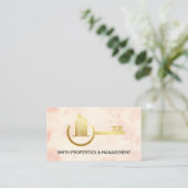 Carte De Rendez-vous Agent immobilier | Logo de clé Gold Properties (Debout devant)