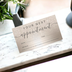 Carte De Rendez-vous Aluminium métallique d'or de cheveux de maquillag