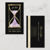 Carte De Rendez-vous Améthist Parties scintillant violet Hourglass Chev (Devant / Derrière)