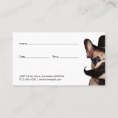 Carte De Rendez-vous Amusants Pet Groomer Français Buldog (Dos)