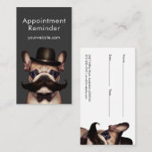 Carte De Rendez-vous Amusants Pet Groomer Français Buldog (Devant / Derrière)