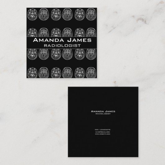 Carte De Rendez-vous Analyse Mri du cerveau (Devant / Derrière)