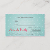 Carte De Rendez-vous Animaux de compagnie assis Bain et Grooming Salon  (Dos)