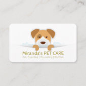 Carte De Rendez-vous Animaux de compagnie assis Bain et Grooming Salon (Devant)