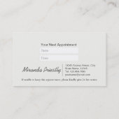 Carte De Rendez-vous Animaux de compagnie assis Bain et Grooming Salon  (Dos)