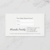 Carte De Rendez-vous Animaux de compagnie assis Bain et Grooming Salon  (Dos)