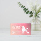 Carte De Rendez-vous Animaux de compagnie assis Bain et Grooming Salon  (Debout devant)