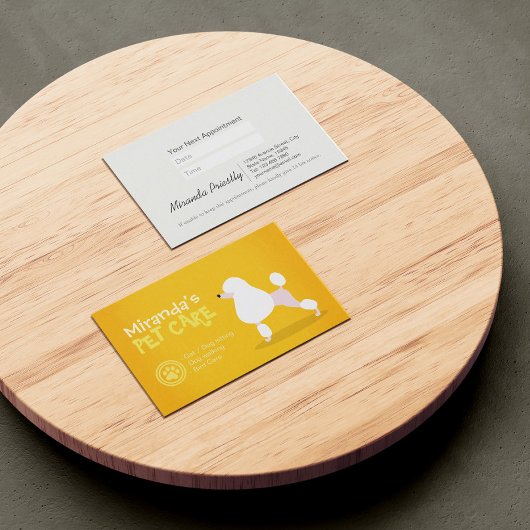 Carte De Rendez-vous Animaux de compagnie assis Bain et Grooming Salon 