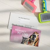 Carte De Rendez-vous Animaux de compagnie assis Bain et Grooming Salon 