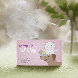 Carte De Rendez-vous Animaux de compagnie assis Bain et Grooming Salon