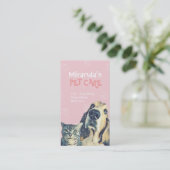 Carte De Rendez-vous Animaux de compagnie assis Bain et Grooming Salon  (Debout devant)