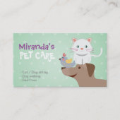 Carte De Rendez-vous Animaux de compagnie assis Bain et Grooming Salon  (Devant)