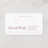 Carte De Rendez-vous Animaux de compagnie assis Bain et Grooming Salon (Dos)